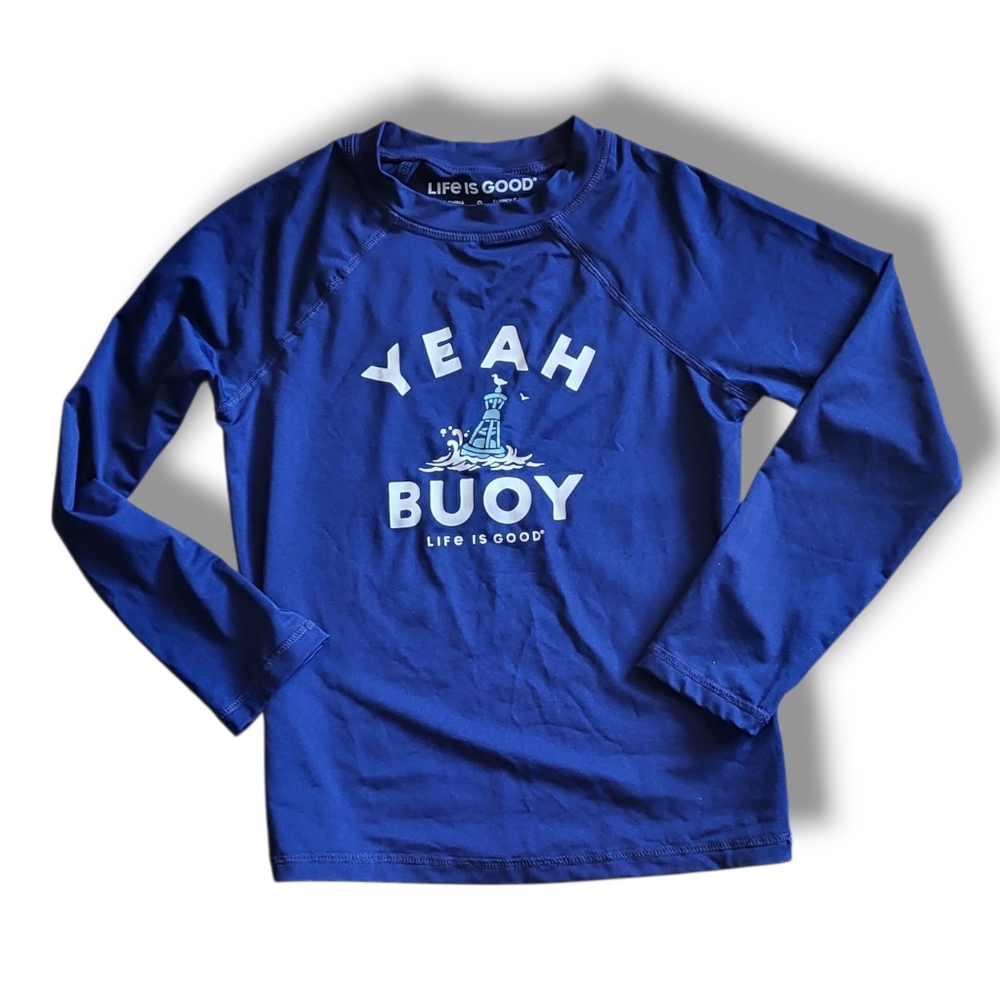 Life Is Good Blue Long Sleeve Tee Bear Buoy